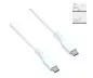 Preview: DINIC USB Typ C auf C Ladekabel, 2x USB Typ C Stecker, 60W, 3A, OD: 3.5mm, weiß, DINIC Box mit Euroloch, 1.5m